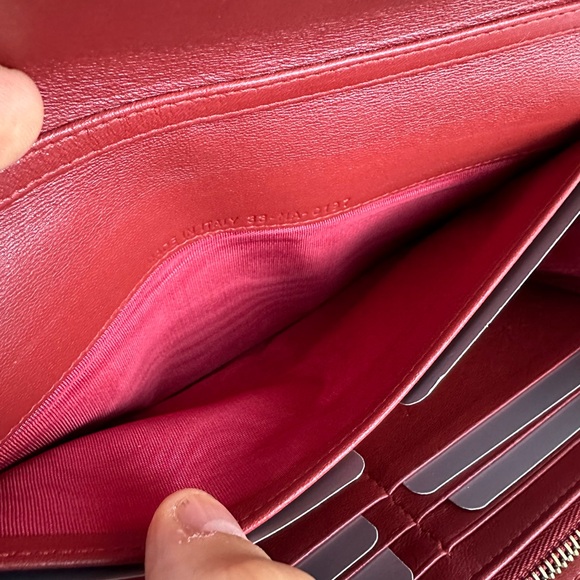 DIOR CANNAGE LAMBSKIN LEATHER FLAP BAG ON CHAIN WOC, YSL CLUTCH, CHANEL WALLET - Picture 11 of 16